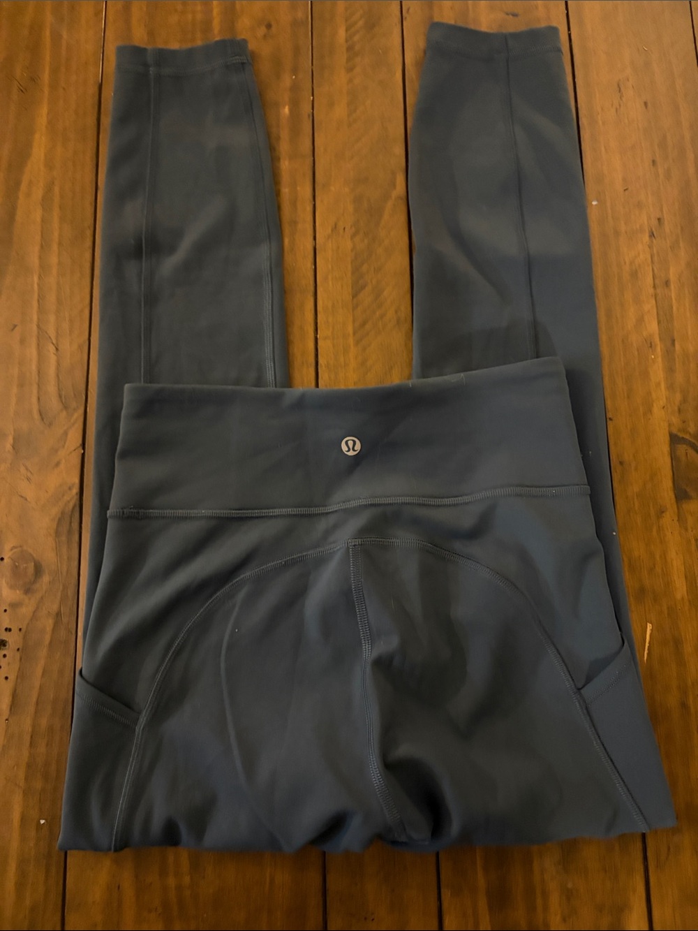 Lululemon High-Rise Athletic Leggings in Dark Slate